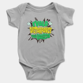 Evalo Distarpance You Raascal Onesie/Romper in Grey Melange Color