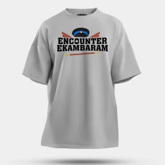Encounter Ekambaram Men/Unisex Oversized T-Shirt in Grey Melange Color