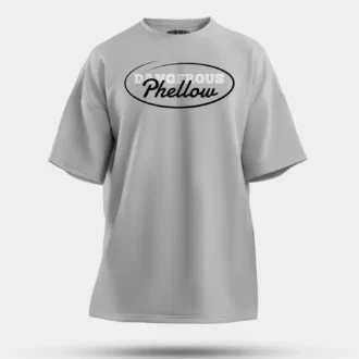 Dangerous Phellow Men/Unisex Oversized T-Shirt in Grey Melange Color