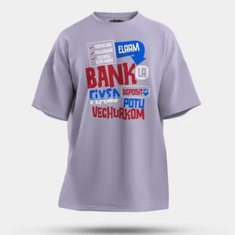 Vekkam Maanam Soodu Soranai Laam Bank La Fixed Deposit La Potu Vechurkom Men/Unisex Oversized T-Shirt in Lavender Color