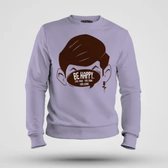 Be Happy, Cool Down, Cool Down, Cool Down Men/Unisex Sweatshirt in Lavender Color
