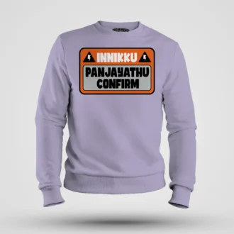 Innikku Panjayathu Confirm Men/Unisex Sweatshirt in Lavender Color