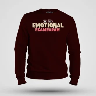 Emotional Ekambaram Men/Unisex Sweatshirt in Maroon Color