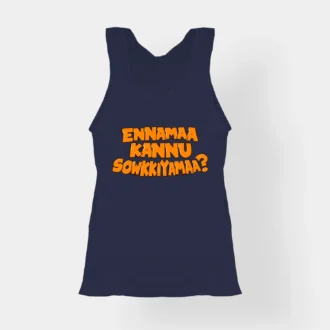Ennamaa Kannu Sowkkiyamaa Women's Tank Top in Navy Blue Color