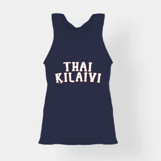 Thai Kilaivi Women's Tank Top in Navy Blue Color