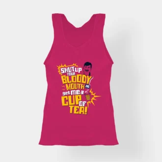 Shut Up Your Bloody Mouth Women's Tank Top in Pink Color
