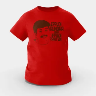Eppudi Irundha Naan Ippadi Ayiten Girls Round Neck T-Shirt in Red Color