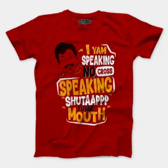 I Yam Speaking No Cross Speaking Men/Unisex T-Shirt in Red Color