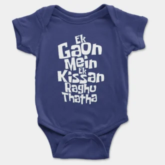 Ek Gaon Mein Ek Kissan Raghu Thatha Onesie/Romper in Royal Blue Color