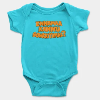 Ennamaa Kannu Sowkkiyamaa Onesie/Romper in SkyBlue Color