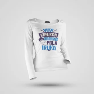 Vita Kirukan Aakiruvanga Pola Iruku Women's Long Sleeve T-Shirt in White Color