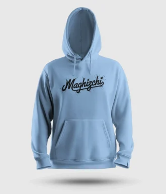 Maghizchi (Black) Men/Unisex Hoodie in Baby Blue Color