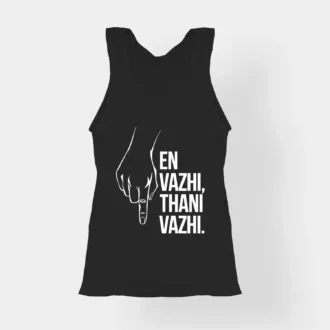 En Vazhi, Thani Vazhi Women's Tank Top in Black Color