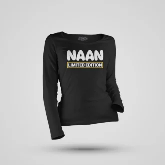 Naan Limited Edition Women's Long Sleeve T-Shirt in Black Color