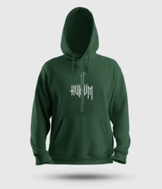 Hukum Men/Unisex Hoodie in Bottle Green Color