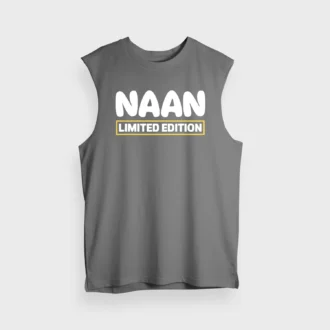 Naan Limited Edition Men/Unisex Tank Top in Charcoal Melange Color