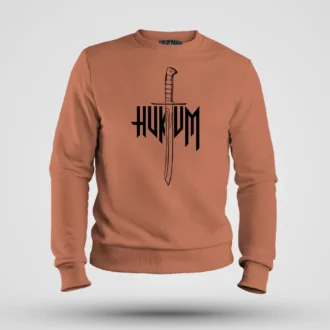 Hukum (Black) Men/Unisex Sweatshirt in Coral Color