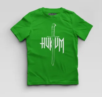 Hukum Boys Round Neck T-Shirt in Flag Green Color