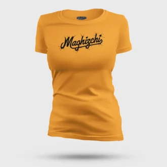 Maghizchi (Black) Women's T-Shirt in Golden Yellow Color