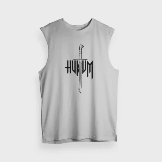 Hukum (Black) Men/Unisex Tank Top in Grey Melange Color