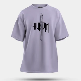 Hukum (Black) Men/Unisex Oversized T-Shirt in Lavender Color