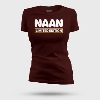 Naan Limited Edition Women's T-Shirt in Maroon Color