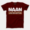 Naan Limited Edition Men/Unisex T-Shirt in Maroon Color