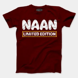 Naan Limited Edition Men/Unisex T-Shirt in Maroon Color