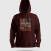Belt A Device Men/Unisex Hoodie in Maroon Color