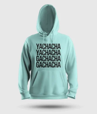 Yachacha Yachacha, Gachacha Gachacha - Black Men/Unisex Hoodie in Mint Color