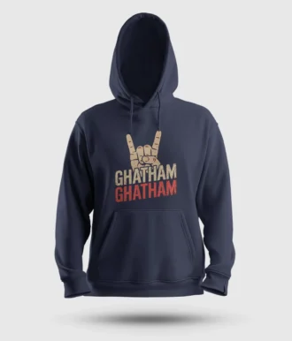 Ghatham Ghatham Men/Unisex Hoodie in Navy Blue Color