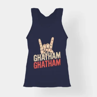 Ghatham Ghatham Women's Tank Top in Navy Blue Color