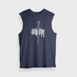 Hukum Men/Unisex Tank Top in Navy Blue Color