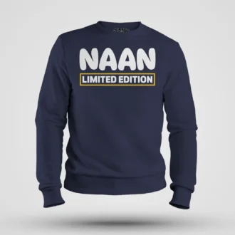 Naan Limited Edition Men/Unisex Sweatshirt in Navy Blue Color