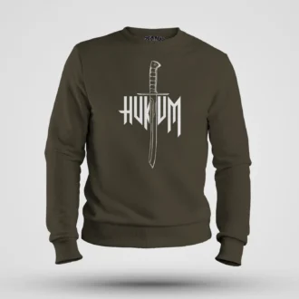 Hukum Men/Unisex Sweatshirt in Olive Green Color