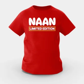 Naan Limited Edition Girls Round Neck T-Shirt in Red Color