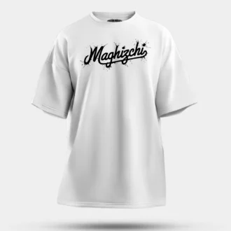 Maghizchi (Black) Men/Unisex Oversized T-Shirt in White Color