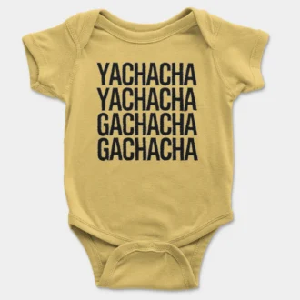 Yachacha Yachacha, Gachacha Gachacha - Black Onesie/Romper in Yellow Color