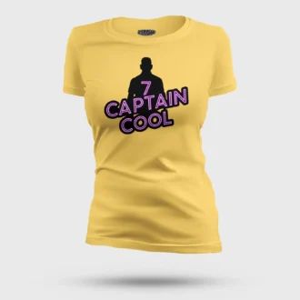 Captain Cool Women's T-Shirt in Yellow Color