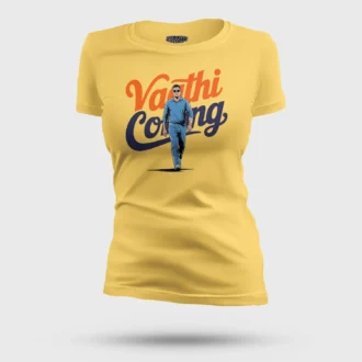 Vaathi Coming Women's T-Shirt in Yellow Color