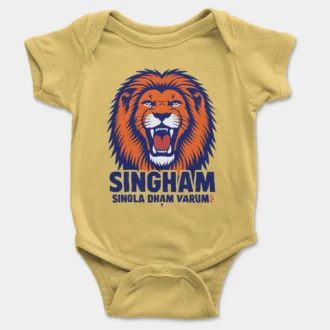 Singham Singla Dham Varum Onesie/Romper in Yellow Color