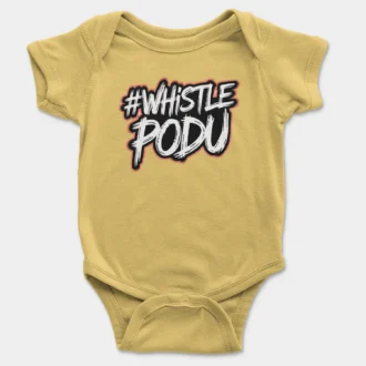 #Whistle Podu Onesie/Romper in Yellow Color