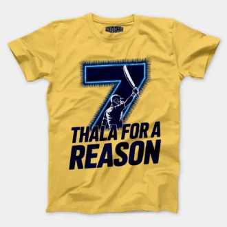 Thala For A Reason Men/Unisex T-Shirt in Yellow Color
