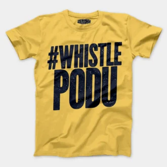 #Whistle Podu Men/Unisex T-Shirt in Yellow Color
