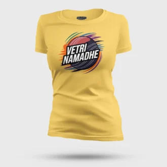 Vetri Namadhe Women's T-Shirt in Yellow Color