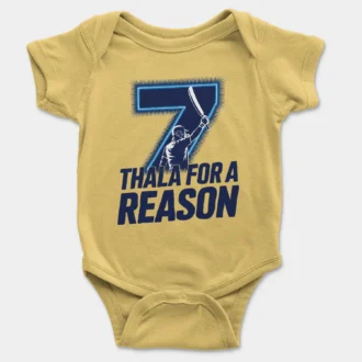 Thala For A Reason Onesie/Romper in Yellow Color