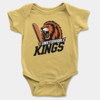 Unstoppable Kings Onesie/Romper in Yellow Color