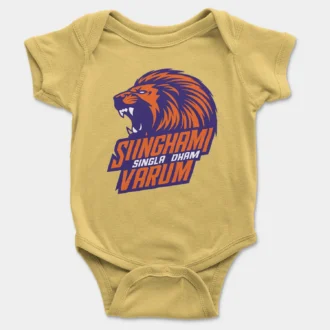 Singham Singla Dham Varum Onesie/Romper in Yellow Color