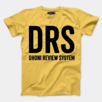 Drs - Dhoni Review System Men/Unisex T-Shirt in Yellow Color