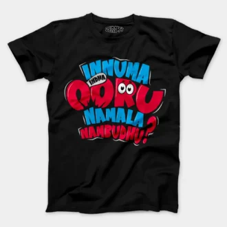 Innuma Indha Ooru Namala Nambudhu Men/Unisex T-Shirt in Black Color